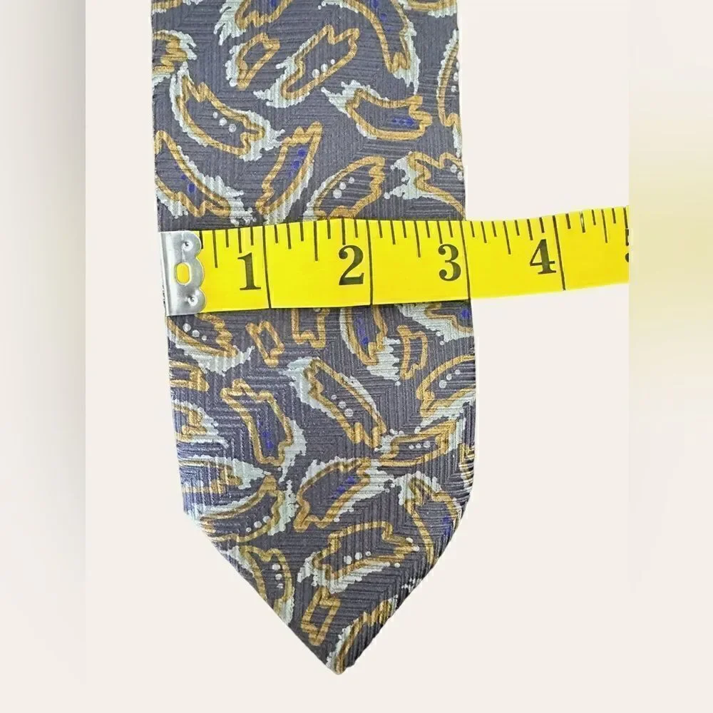 Giorgio Armani mens dark blue geometric print neck tie